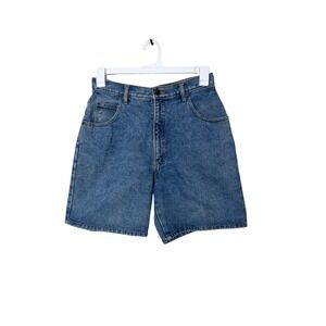 Northern Reflections Vintage High Waisted Denim Shorts Medium Wash Blue 31 Waist